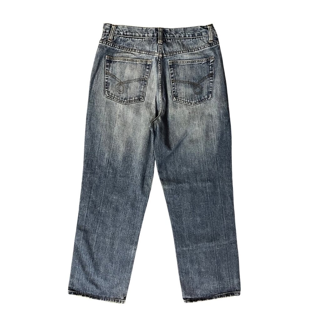Vintage Faded Glory Loose Straight Men’s Jeans 30x30 Dark Stone Denim 100% Cotto - Picture 14 of 15